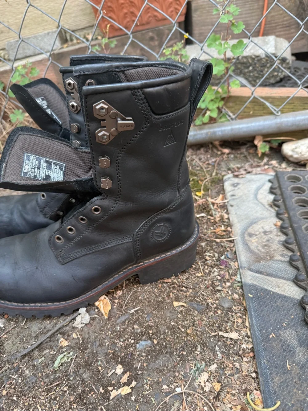 $140 HAWX Men's 8 inch Logger Composite Safety Toe Work Boots 9.5 D